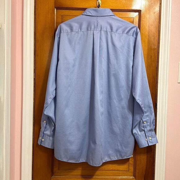 Michael Kors Blue Cotton Non Iron Long Sleeve Button Down Mens 17 34/35 - Picture 3 of 5